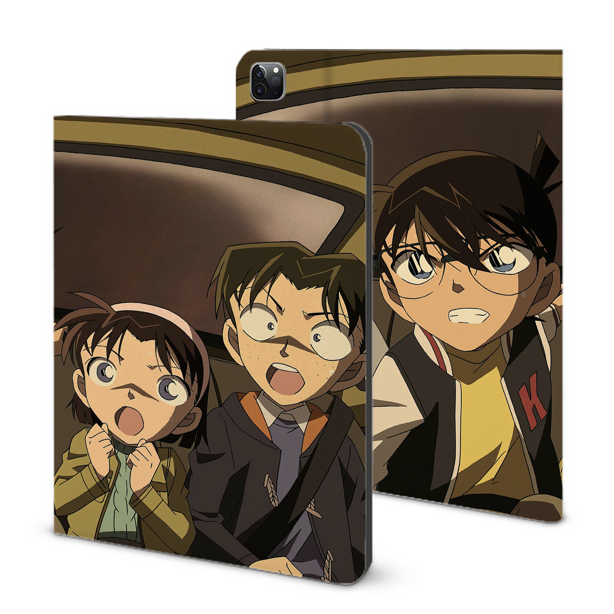 （画像用） 名探偵コナン Detective Conan IPad ケース ブック型 PUレザー TPU 耐衝撃 軽量 薄型 ペン収納なし 全面保護 IPad 各モデル対応